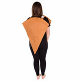 adult costume foam pizza with plain brown back.