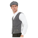 Peaky Blinders Shelby Men's Instant Kit - Grey, includes vest and cap.