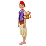 Aladdin Deluxe Costume - Child, purple satin vest, 3/4 length knickerbocker style shorts.