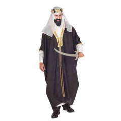 Men's Arab Sheikh costume with white robe, tunic, and headpiece – Dr Toms