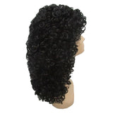 Black Glamour Ringlets Wig comes down past the shoulders.