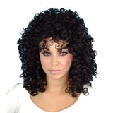 Black Glamour Ringlets Wig in 80's iconic style.
