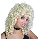 Blonde glamour ringlets wig, shoulder length defined curls.