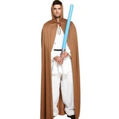 Adult brown hooded cape, perfect for Medieval and Sci-Fi costumes, designed for one size fits most.
