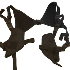 Deluxe double shoulder holster in quilted nylon with adjustable straps – costume accessory for detective, police, or action character outfits