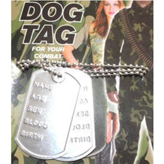 Dog tag necklace with 2 tags.