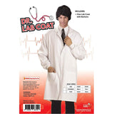 Dr lab coat with pockets from Dr Toms, knee length with buttons.