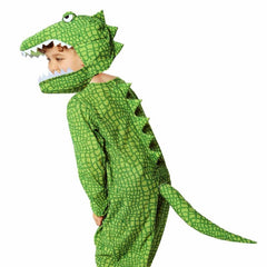 The enormous crocodile costume, jumpsuit, seperate hood with large opening for mouth and bookmark.
