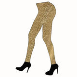 Shiny gold leggings for women – retro 80s costume, disco or festival outfit
