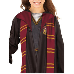 Hermione Granger Hooded Robe - Child, robe with printed sweater, scarf and tie.