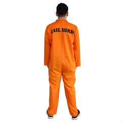 Orange convict jumpsuit costume with jailbird print – Dr Toms