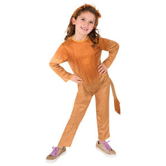 Child’s lion costume with jumpsuit and lion ear headband