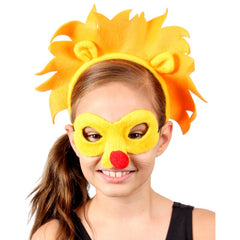 Lion headband and mask set for kids.