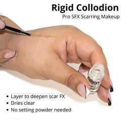 Mehron Rigid Collodion 4ml scarring liquid with brush for Halloween FX makeup