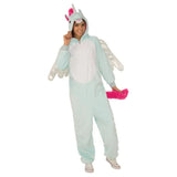 Pegacorn Mythical Animal Costume jumpsuit with wings and hood.
