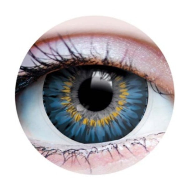 Primal contact lenses in Moonrise-Ocean a mix of blue grey and yellow.