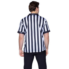 Black and white striped referee shirt for hire in Brisbane