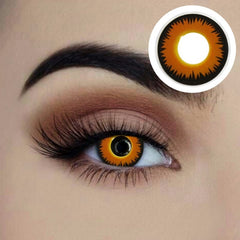 Close-up of Starry Eyed Werewolf contact lens design – perfect for Halloween.