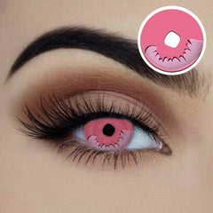 Starry Eyed Yearly Contact Lenses - Kaiju, two shades of pink.