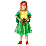 Teenage Mutant Ninja Turtles Girls Costume, dress with padded shell and 4 interchangeable eye masks.