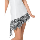 wilma flintstone deluxe womens costume with zebra print jagged hemline.
