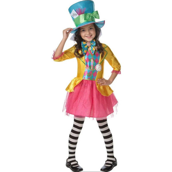 Mad Hatter Girls Deluxe Costume - Size 6-8