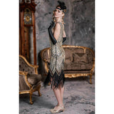 1920s Sequined Dress - Champagne - Hire