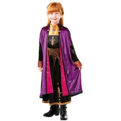 Anna frozen 2 deluxe child costume, printed dress, detachable two tone cloak.