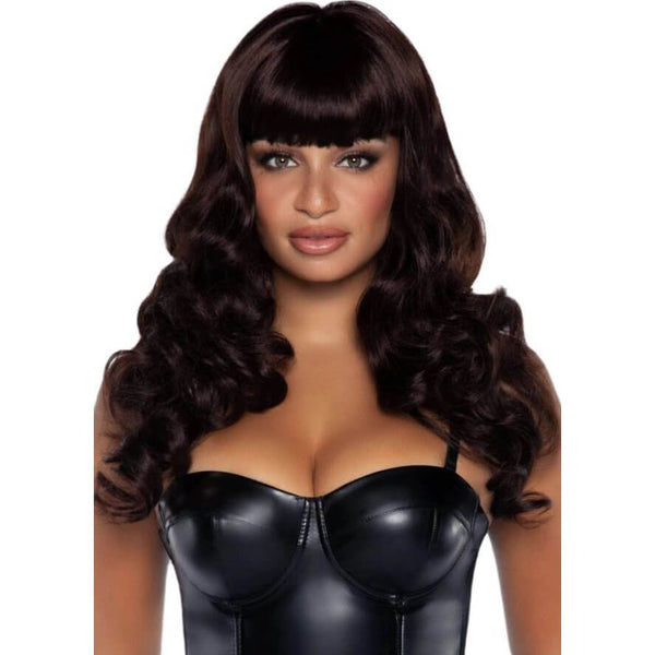 24" Misfit Long Wavy Wig with Fringe - Brown