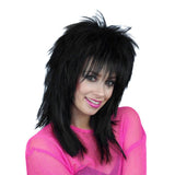 Sheena shaggy wig in black.