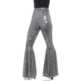 Ladies Silver Flared Trousers