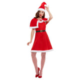Miss Santa Dress with Cape Costume