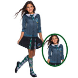 slytherin top for child, printed top like cardigan, shirt and tie.