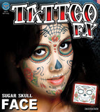 Tinsley FX Full Face Temp Tattoo - Sugar Skull Ladies