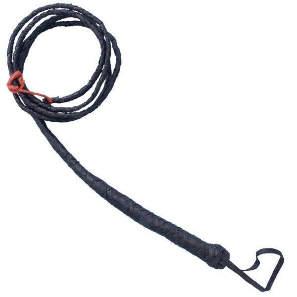 bull whip 6ft in black twisted vinyl.