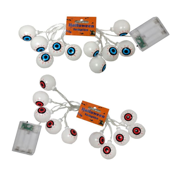 10 piece Halloween eyeball light up garland decoration