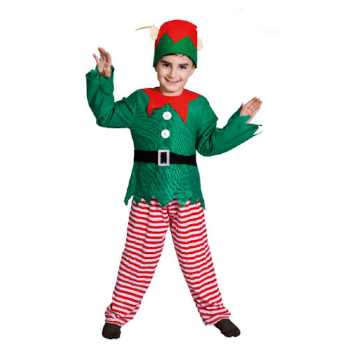 Children Christmas Elf Boy Costume