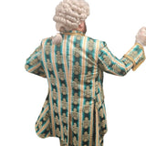 18th Century Baron Costume – Hire, rear view of period coat and breeches with historical styling, Brisbane