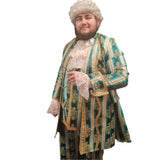 18th Century Baron Costume – Hire, close view of tailored coat and jabot detail, Brisbane