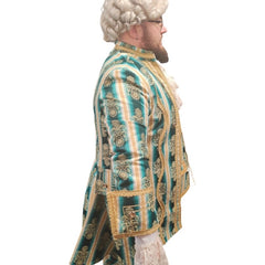 18th Century Baron Costume – Hire, aristocratic period coat with waistcoat and wig, Brisbane