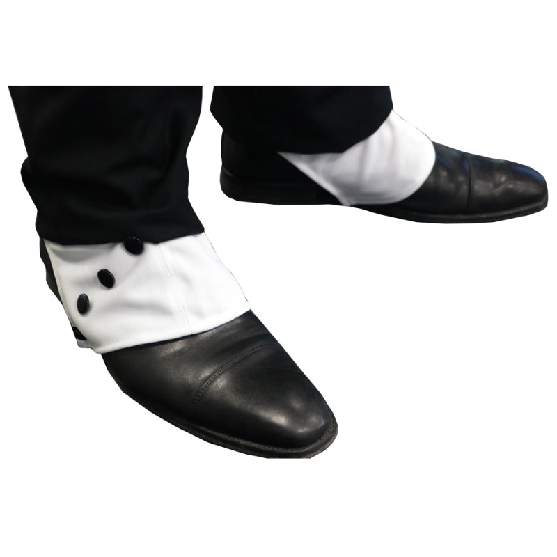 Shoe Cover Mens Black And White Spats Shoes 1920's Deluxe