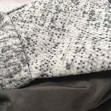 Close up of 1920s gangster grey suit fabric