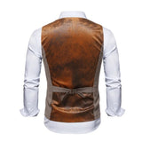 Back view of 1920s coffee vest set