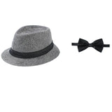 Back view of 1920s grey vest set