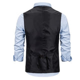 Back view of 1920s grey vest set