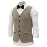 Side view of 1920s khaki vest set for hire
