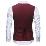 Back view of 1920s red vest set
