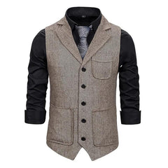 1920s tan vest set for hire with hat and bow tie