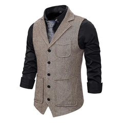 1920s tan vest set for hire with hat and bow tie