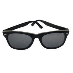 1950s black frame Blues Brothers style sunglasses with dark lenses for retro costumes